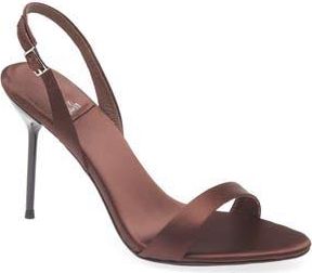 Jeffrey Campbell Go-Getter Sandal in Coffee Satin at Nordstrom Rack, Size 10
