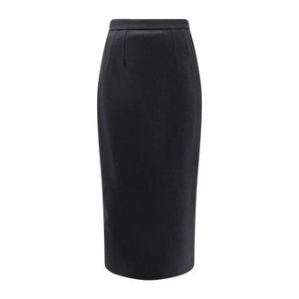 Dolce & Gabbana Zwarte rok met split achteraan - Dames - Rokken - Zwart - Maat: S Zijde