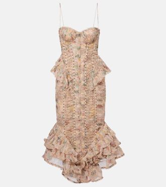 Zimmermann Rebellion floral silk midi dress