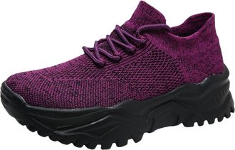 Generic Women Walking Trainers Arch Support Gym Trainers Womens Sports Casual Shoes Spring Summer and Autumn Soft Walking Leisure Mesh Breathable Soft Thick S