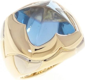 Bulgari Yellow Gold (18K) White Gold (18K) Band Ring (Pre-Owned)