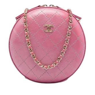 Chanel Pre-owned Quilted Crossbody Bag - Dames - Pre-owned - Roze - Maat: ONE Size Leer