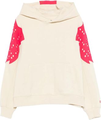 Kiko Kostadinov x Fox Lab perforated fox fleece hoodie - Neutrals