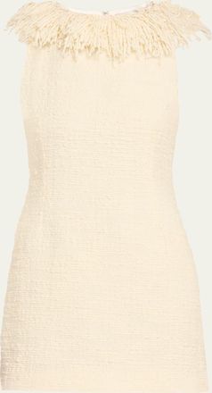 Liberowe Soho Fringed Boucle Mini Dress