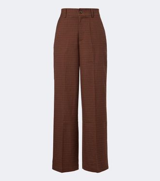 Varley Pantaloni a gamba larga in twill a quadri