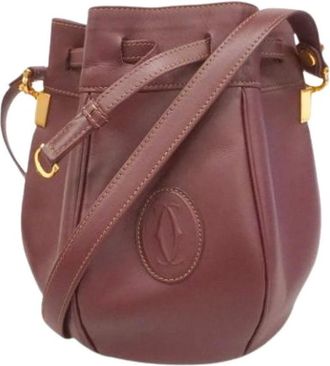 Cartier Pre-owned Bucket Bags, female, Red, Size: ONE SIZE Pre-owned Vintage Shoulder Bag