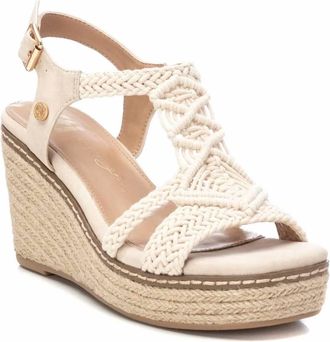 Xti Womens Jute Wedge Sandals In Ice