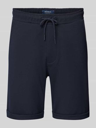 Mc Neal Regular Fit Sweatshorts mit Strukturmuster in Dunkelblau, Gr&ouml;&szlig;e S