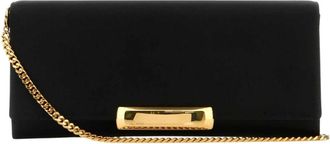 Tom Ford Satin Bar Clutch - Dames - Clutches - Zwart - ONE Size - Satijn - Tassen