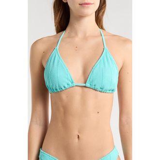 Rip Curl Vibe Surf Triangle Bikini Top in Sea Blue at Nordstrom, Size Xx-Small