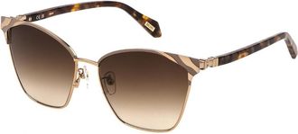 Just Cavalli SJC093 02AM Womens Sunglasses Gold Size 58