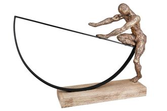Schubiger M&ouml;bel Figur Uphil, Mannmotiv, Bronze H: 30 cm
