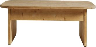 Hannun Mesa de centro elevadora de madera de abeto en color marr&oacute;n claro