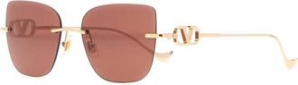 Valentino Garavani Gold Metal Sunglasses