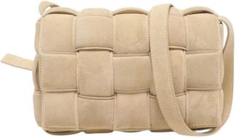 Bottega Veneta Pre-owned Padded Cassette Crossbody Bag - Dames - Vintage Schoudertas - Beige - ONE Size - Su&egrave;de - Vintage