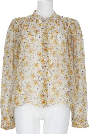 Isabel Marant Florine Sheer Puffed Sleeve Floral Blouse