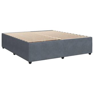 Berkfield Home Soft Bed Frame without Mattress Dark Grey Super King Velvet