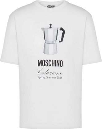 Moschino T-shirts en polos Wit - Heren - T-shirts - Wit - S - Katoen - Tops