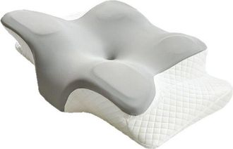 OEM Oreiller Cervical - Mousse Memoire Forme - 63 X 42 X 9/12 Cm - Housse Lavable - Pour Sommeil Sur Le Cote Dos Ventre - 1 Piece