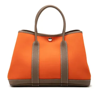 Herm&egrave;s Pre-owned Hermes Toile and Negonda Garden Party 30 Ladies 7SUFSI253ZWSWI1F