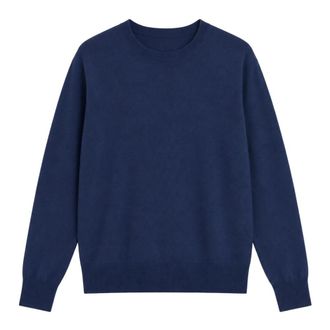 KANGRA Boat-neck Knit - Dames - Ronde hals truien - Blauw - S - Wol - Truien & Vesten