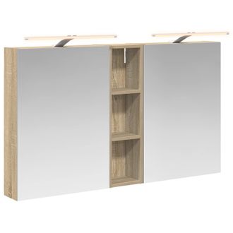 vidaXL Juego De Muebles De Ba&ntilde;o Con Estante 3 Pcs 120 X 14,5 X 70 Cm Vidaxl