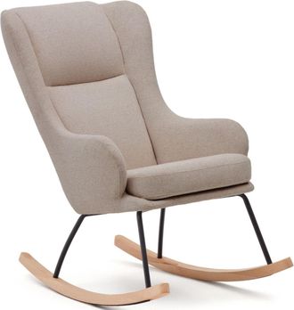 K Home Design Schaukelstuhl Maustino Chenille Beige