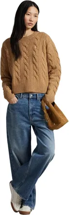 Polo Ralph Lauren Cable-Knit Wool-Cashmere Sweater - Beige