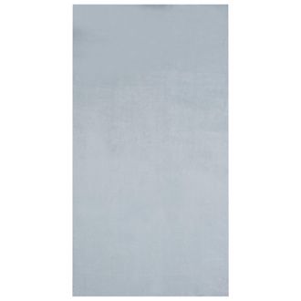 Beliani Alfombra Gris Menta 80 X 150 Cm Poli&eacute;ster Piel Sint&eacute;tica De Conejo Pelo Largo Mirpur