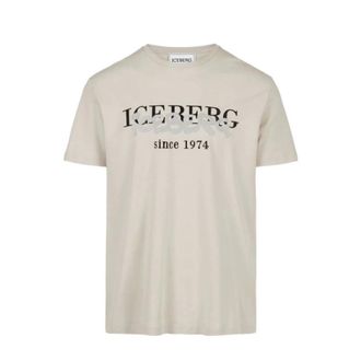 Iceberg T-Shirts, male, Beige, Size: XL T-shirt