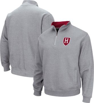 Colosseum Mens Colosseum Heathered Gray Harvard Crimson Tortugas Team Logo Quarter-Zip Jacket in Heather Gray at Nordstrom, Size Xxx-Large