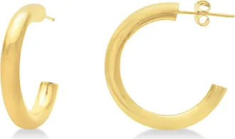 Allurez Small Open Hoop Earrings 14k in Yellow Gold at Nordstrom