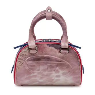 Diesel Handbags, female, Pink, Size: ONE SIZE 1DR Dome Crossbody