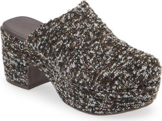 Chocolat Blu Gertie Platform Clog in Brown Multi Tweed at Nordstrom, Size 9.5
