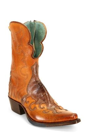 Bed Stü Deuce Cowboy Boot in Pecan Almond Rustic at Nordstrom, Size 8.5