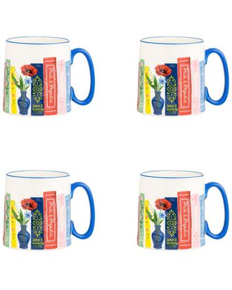 10 Strawberry Street Set of 4 Bella Reading Classics Mugs
