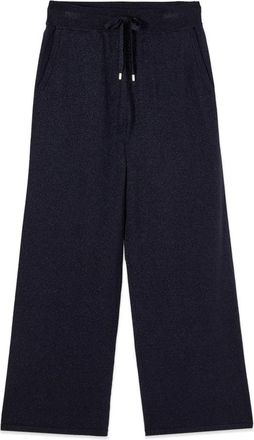 Oltre Lurex Knit Joggers - Dames - Wijde Broeken - Blauw - XS - Polyester - Broeken