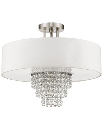 Livex Lighting Livex Carlisle 4-Light Brushed Nickel Ceiling Mount