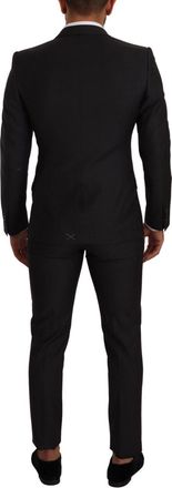Dolce & Gabbana Mens Black Martini Single Breasted 2 Piece Suit Virgin Wool