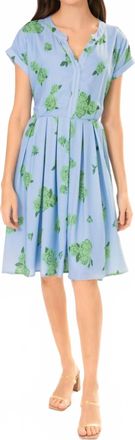 Area Stars Floral Belted Dress In Blue