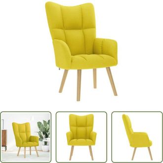 vidaXL Poltrona Relax - Sedia Relax Giallo Chiaro in Tessuto