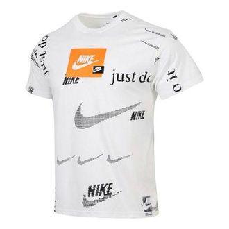 Nike Sportswear Pattern Short Sleeve Just Do It White CW0378-100