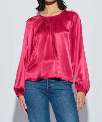 Nation Ltd Eveline Raglan Top In Raspberry Jam
