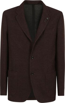 Lardini Liknit Jas - Heren - Blazers - Bruin - XL - Wol - Jassen