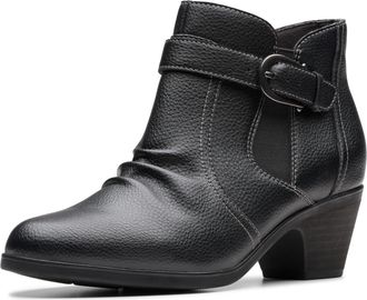 Clarks Womens Emily2 Opal Ankle Boot, Black Leather, 8 UK