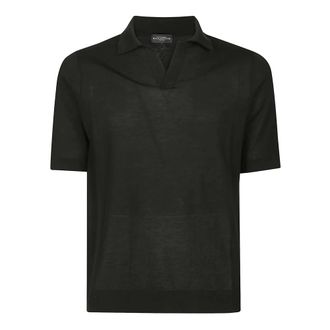 Ballantyne Polo Shirts, male, Black, Size: XL Short Sleeve Plain Polo Shirt