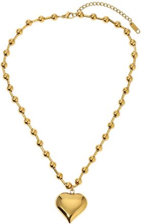 Eyecandy LA Eye Candy La Nadia Beaded Heart Pendant Necklace