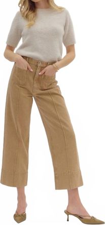 Entro Chestnut Glow Jeans In Camel