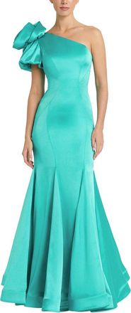Mac Duggal Off The Shoulder Bustier Satin Mermaid Gown