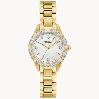 Bulova Sutton Dames Horloge Goudkleurig 98R297